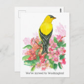 Carte Postale Déplacement des fleurs Goldfinch de Faire-part Was (Devant / Derrière)