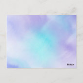 Carte Postale Déplacement des fleurs violettes Faire-part jaunes (Dos)