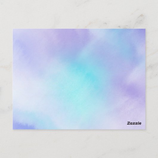 Carte Postale Déplacement des fleurs violettes Faire-part jaunes (Dos)