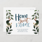 Carte Postale Déplacement Faire-part Avec Verdure (Devant / Derrière)