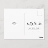 Carte Postale Déplacement Faire-part Avec Verdure (Dos)