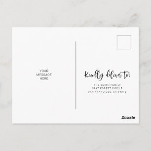 Carte Postale Déplacement Faire-part Avec Verdure