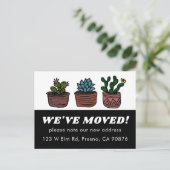 Carte Postale DÉPLACEMENT FAIRE-PART NOUVELLE ADRESSE Cactus mig (Debout devant)