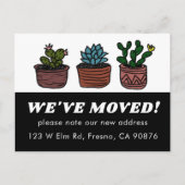 Carte Postale DÉPLACEMENT FAIRE-PART NOUVELLE ADRESSE Cactus mig (Devant)