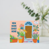 Carte Postale Déplacement Faire-part nouvelle adresse porte avan (Debout devant)