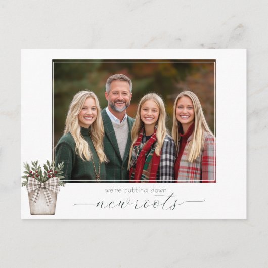 Carte Postale Déplacer de nouvelles racines Déplacer Faire-part (Devant)