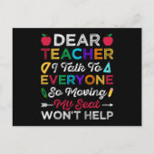 Carte Postale Déplacer mon siège n'aidera pas Étudiant cher Ense (Devant)