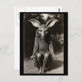 Carte postale déplaisant Bat Strange Halloween (Devant / Derrière)