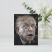 Carte postale déplaisant Bernie Sanders Face (Debout devant)