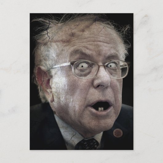 Carte postale déplaisant Bernie Sanders Face (Devant)
