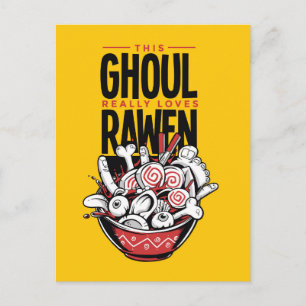 Carte postale déplaisant Goul Love Rawen Halloween