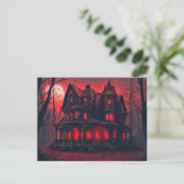 Carte Postale Déplaisant Old Mansion Joyeux Halloween (Debout devant)