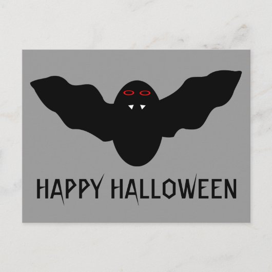 Carte postale déplaisante Halloween Vampire Bat (Devant)