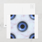 Carte Postale déplaisants yeux bleus (Devant / Derrière)