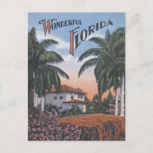 Carte Postale Dépliant vintage de Floride