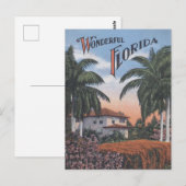 Carte Postale Dépliant vintage de Floride (Devant / Derrière)
