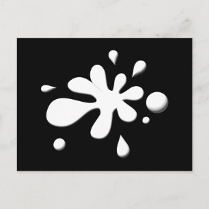 Carte Postale Déploiement de peinture blanche