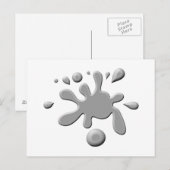 Carte Postale Déploiement de peinture gris (Devant / Derrière)
