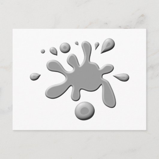 Carte Postale Déploiement de peinture gris (Devant)