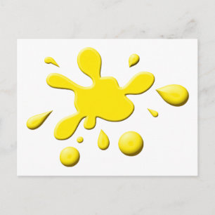 Carte Postale Déploiement de peinture jaune