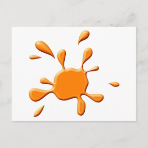 Carte Postale Déploiement de peinture orange