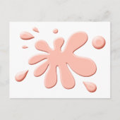 Carte Postale Déploiement de peinture rose (Devant)