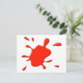 Carte Postale Déploiement de peinture rouge (Debout devant)