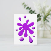 Carte Postale Déploiement de peinture violette (Debout devant)