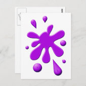 Carte Postale Déploiement de peinture violette (Devant / Derrière)