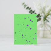 Carte Postale Déploiements en violet vert néon (Debout devant)