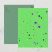 Carte Postale Déploiements en violet vert néon (Devant / Derrière)