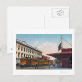 Carte Postale Dépôt de chemin de fer électrique du Nord (Devant / Derrière)