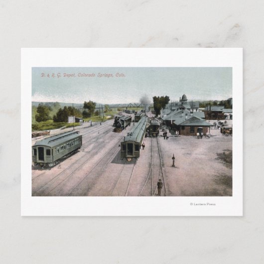 Carte Postale Dépôt ferroviaire D & R G (Devant)