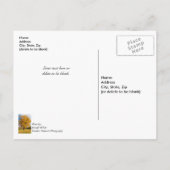 Carte postale d'érable jaune d'automne (Dos)