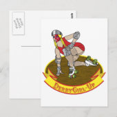 Carte Postale derby girl up (Devant / Derrière)