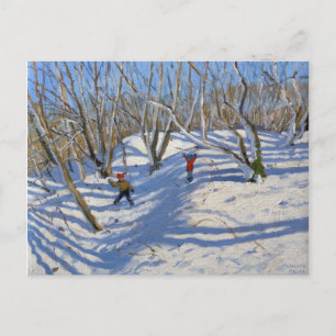 Carte Postale Derbyshire de Newhaven de neige de printemps 2008