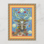 CARTE POSTALE DERNIER D'ART EN FORÊT DE L'AUTOMNE, NID D'OISEAU  (Devant)