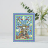 CARTE POSTALE DERNIER D'ART EN FORÊT DE L'AUTOMNE, NID D'OISEAU  (Debout devant)