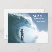 Carte Postale Dernier jour à Londres - Un tsunami engulfs Londre (Devant / Derrière)