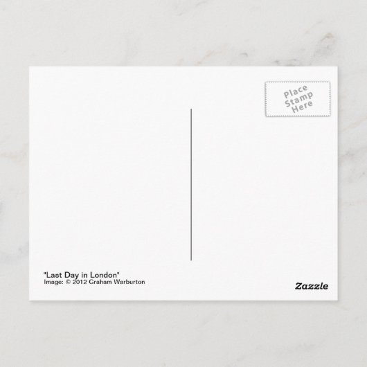 Carte Postale Dernier jour à Londres - Un tsunami engulfs Londre (Dos)