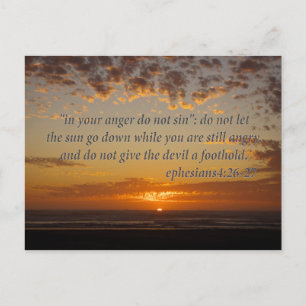 Carte Postale dernier moment du coucher du soleil avec des éphés