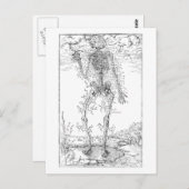 Carte Postale Dernier Nerf - Squelette d'Halloween (Devant / Derrière)