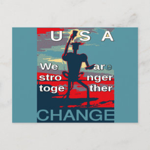 Carte Postale Dernier slogan de campagne d'Hillary Clinton pour 