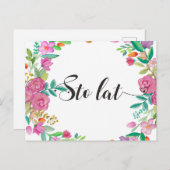 Carte Postale Dernier Sto polonais Joyeux anniversaire Pologne C (Devant / Derrière)