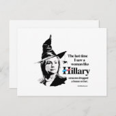 Carte Postale Dernier temps j'ai vu une femme comme Hillary (Devant / Derrière)