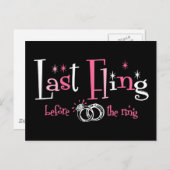 Carte Postale Dernière Fling Avant La Bague (Devant / Derrière)