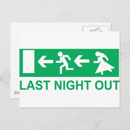 Carte Postale dernière soirée (Devant / Derrière)