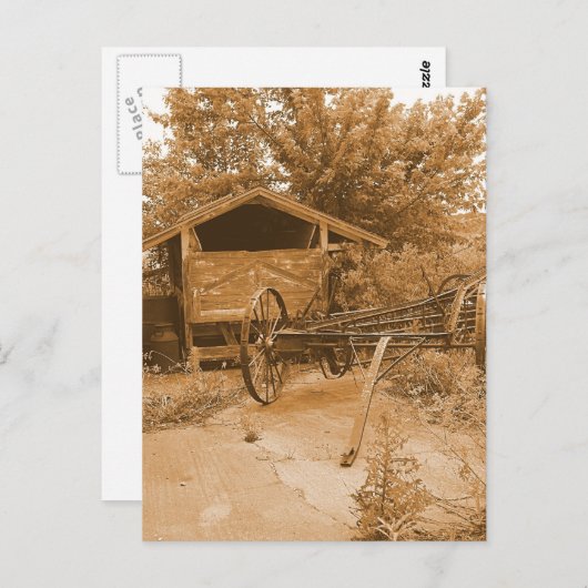 Carte Postale Derrière la grange (Devant / Derrière)