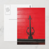Carte Postale Derrière la porte rouge ? (Devant / Derrière)