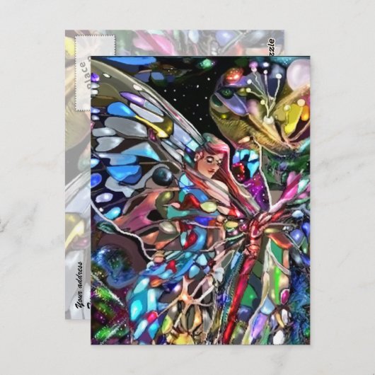 Carte Postale Derrière l'aile d'un papillon (Devant / Derrière)